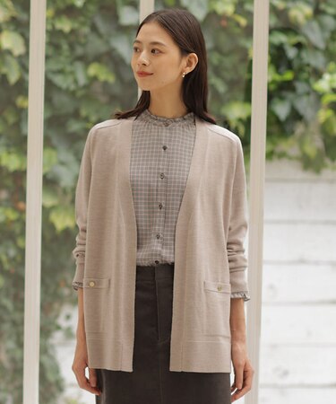 【着丈が選べる・洗える】KNIT BASIC ロングカーディガン