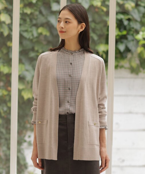 【着丈が選べる・洗える】KNIT BASIC ロングカーディガン