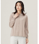 【洗える】WORSTED WOOL BLEND ポロ襟付き カーディガン