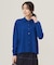 【洗える】WORSTED WOOL BLEND ポロ襟付き カーディガン