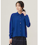 【洗える】WORSTED WOOL BLEND ポロ襟付き カーディガン