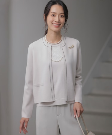 【洗える】DECOR ニット ジャケット