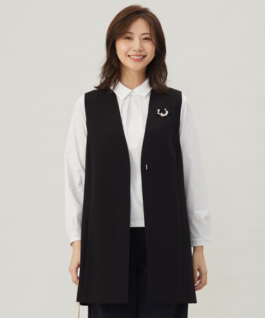 【セットアップ対応・洗える】セラテリーダブルクロス ジレ