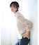 【洗える】GIZA MERCERIZE COTTON ケーブル ニット