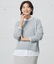 【洗える】Reeves Shine クルーネック ニット