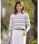 【洗える】Rayon Stretch Border ニット