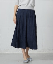 【洗える】リンクルリッド フレアー スカート