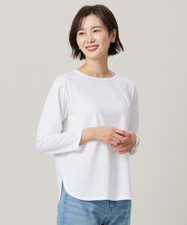 ベーシックジャージー シャツテール カットソー