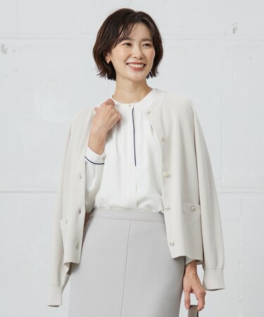 【洗える】ORGANIC GASS COTTON クルーネック アウター