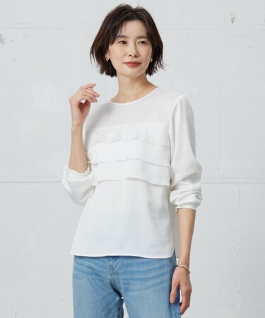 【洗える】ヴィンテージWAVE ブラウス