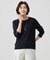 【洗える】Cotton Acetate ストライプ ニット プルオーバー