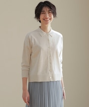 【洗える】ニットポロ カーディガン