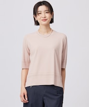 【洗える】RAYON ELITE STRETCH クルーネック ニット