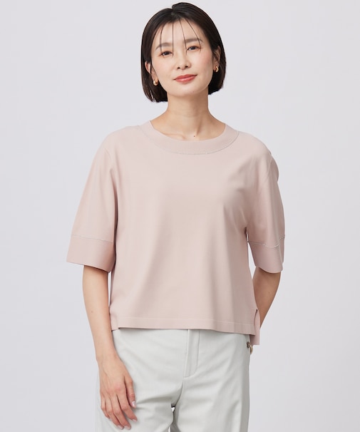 【洗える】RAYON ELITE STRETCH ニットT