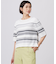 【洗える】RAYON ELITE STRETCH ボーダー ニットT