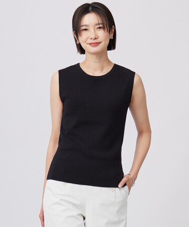 【WEB限定カラーあり・洗える】FINE SLEEVELESS ニット タンクトップ