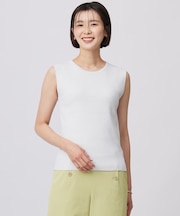 【WEB限定カラーあり・洗える】FINE SLEEVELESS ニット タンクトップ