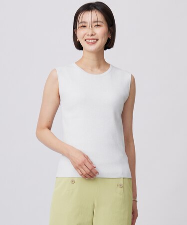 【WEB限定カラーあり・洗える】FINE SLEEVELESS ニット タンクトップ