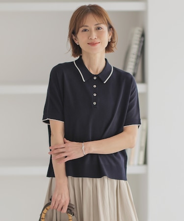 【洗える】DRY COTTON ニットポロ