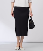 【洗える】リブ ナロー スカート