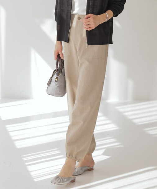 【洗える】フィブリルツイル ベイカーパンツ