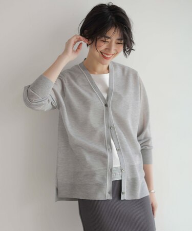 【WEB限定カラーあり・洗える】Vis/Peスパーク ニット カーディガン