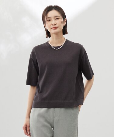 【洗える・抗菌防臭】LUREX ラメ ニットT