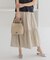 【洗える】シャンブレーツイル ティアード スカート