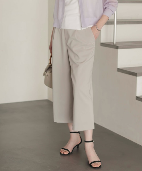 ★ヴィリジアン クロップドパンツ★ The Viridi-anne - 強撚二重織りサルエルクロップドパンツ | ADDICT