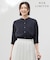 【WEB限定カラーあり・洗える】Sheer Vis リネン バンドカラー ブラウス