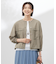 【洗える】Sheer Vis リネン ノーカラー ブルゾン