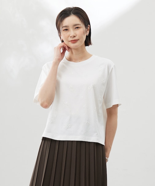 【洗える】スパンコール Ｔシャツ