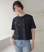 【洗える】スパンコール Ｔシャツ