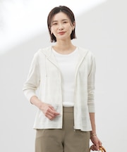 【洗える】シアーライトパーカー