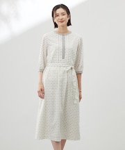 【洗える】ジオメトリックプリント ワンピース
