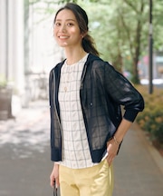 【WEB限定カラーあり・洗える】SHEER LIGHT KNIT ラメ パーカー