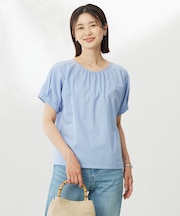 【WEB限定カラーあり・洗える】ストライプジャージー フレンチスリーブ カットソー