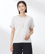 【WEB限定カラーあり・洗える】コットンスムース ハシゴレース カットソー
