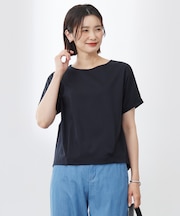 【WEB限定カラーあり・洗える】コットンスムース フレンチスリーブ カットソー