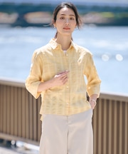 【洗える】SHEER チェック シャツ ブラウス