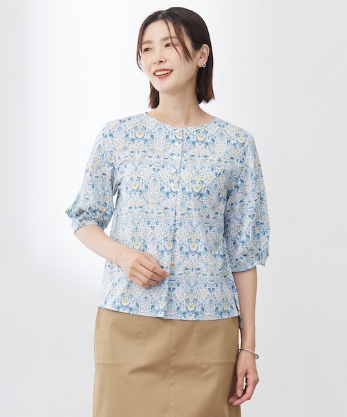 【洗える】LIBERTY ボートネック ブラウス