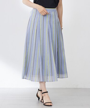 【洗える】ランダムストライプ スカート