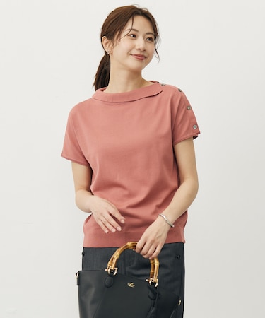 【洗える・抗菌防臭】COTTON POLYESTER 襟付き ニット