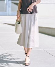 【洗える】Crispyツイル クロップド パンツ