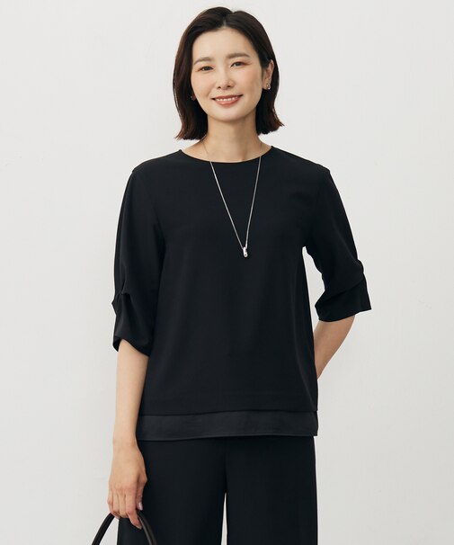 【洗える・吸水速乾・接触冷感・セットアップ対応】Light ジョーゼット ブラウス
