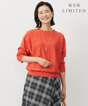 【WEB限定カラーあり・洗える・抗菌防臭】COTTON POLYESTER ドルマンスリーブ ニット