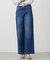 【洗える】BASIC STRETCH DENIM ワイド ストレート デニム