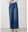 【洗える】BASIC STRETCH DENIM ワイド ストレート デニム
