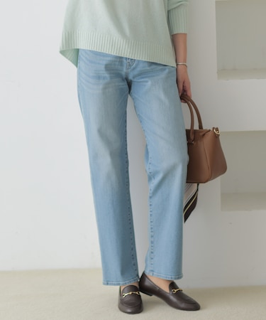 【洗える】BASIC STRETCH DENIM ボーイフィット デニム
