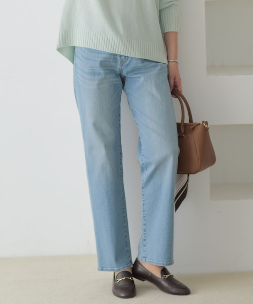 【洗える】BASIC STRETCH DENIM ボーイフィット デニム